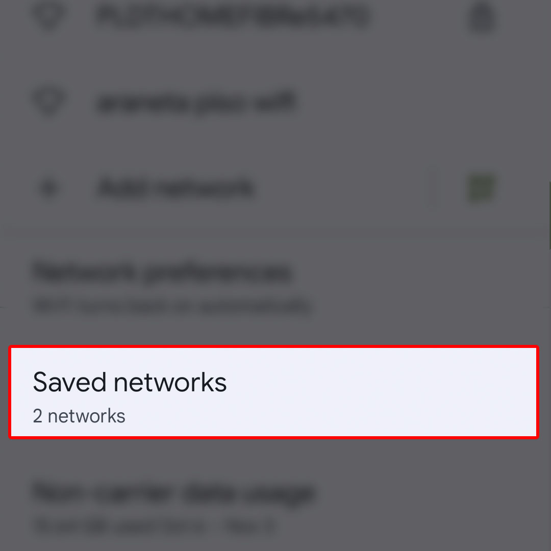 delete saved networks google pixel7 4