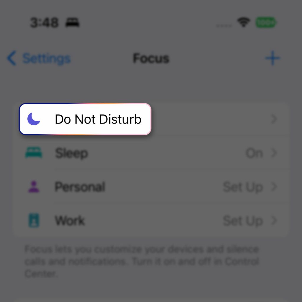 enable schedule do not disturb iphone 14 pro 3