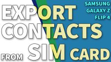 export contacts from sim galaxy zflip4 TN