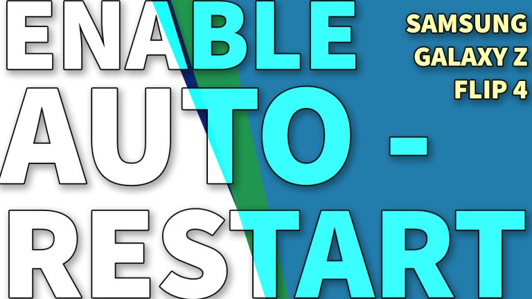 How to Enable Auto-Restart Function on Galaxy Z Flip4
