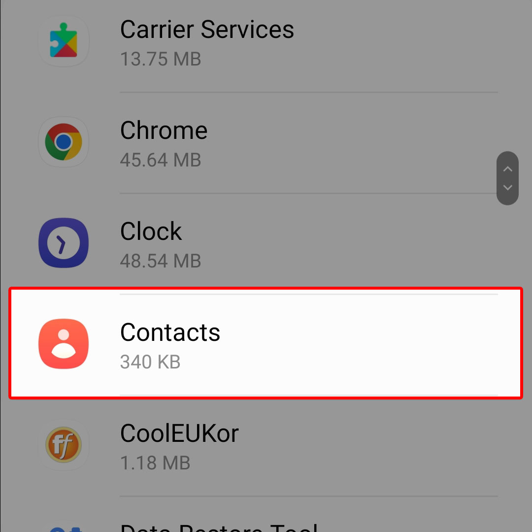 galaxy zflip4 contacts name format3