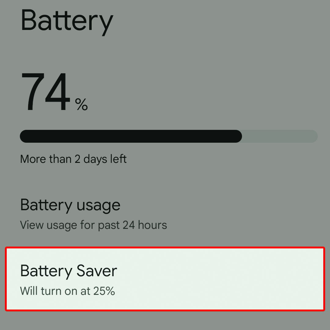 google pixel7 battery saver 3