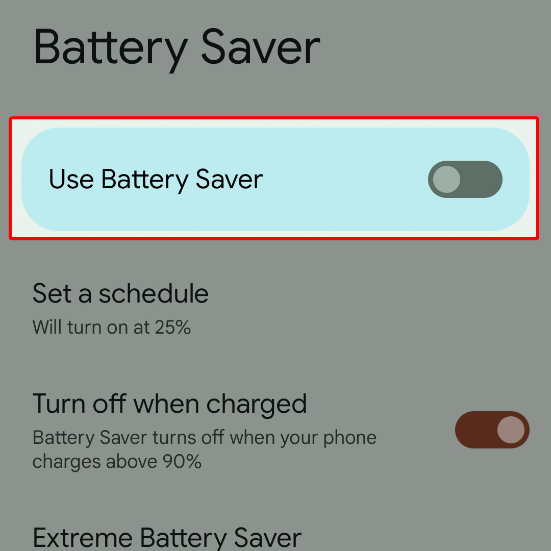 google pixel7 battery saver 4