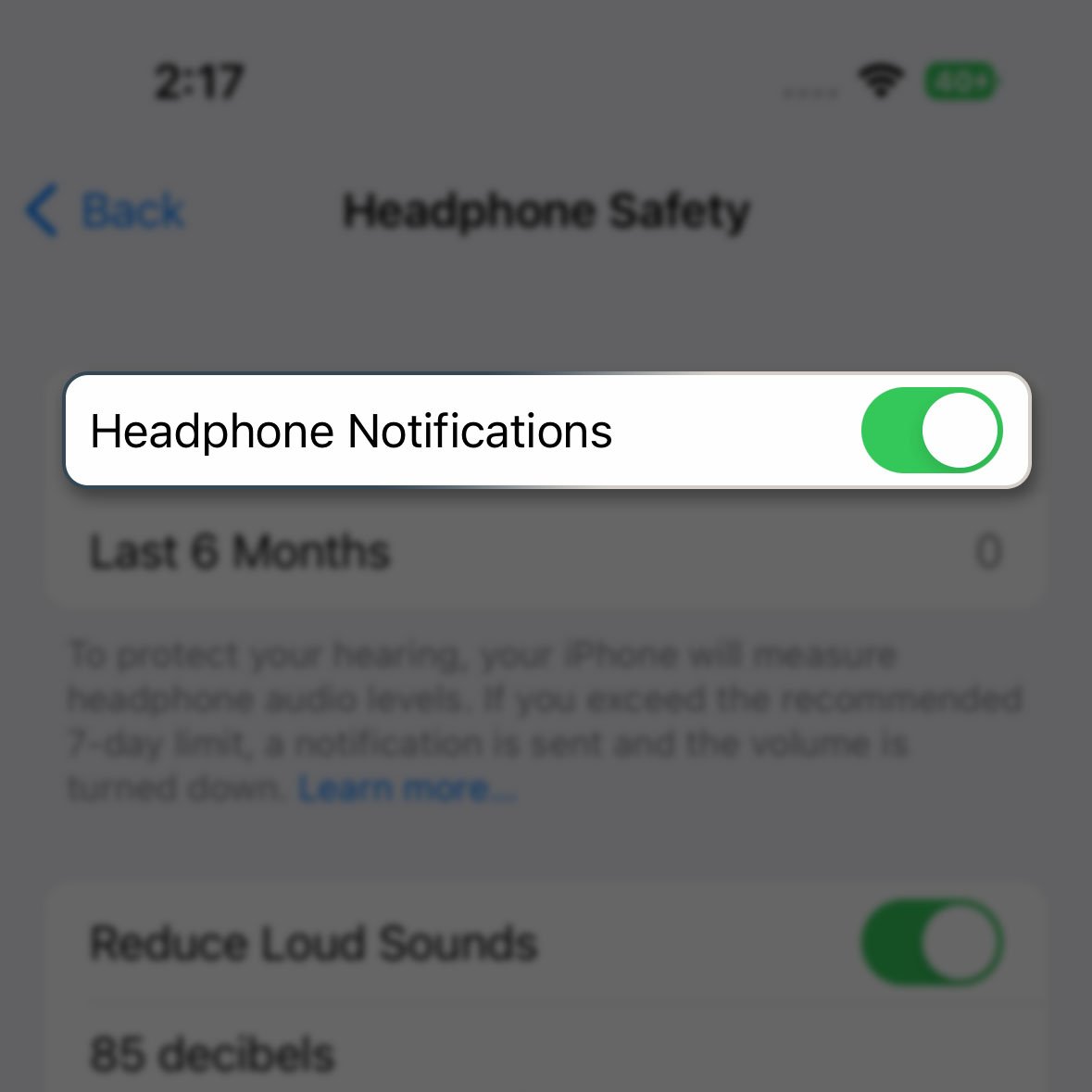 reduce loud sounds iphone 14 pro 6