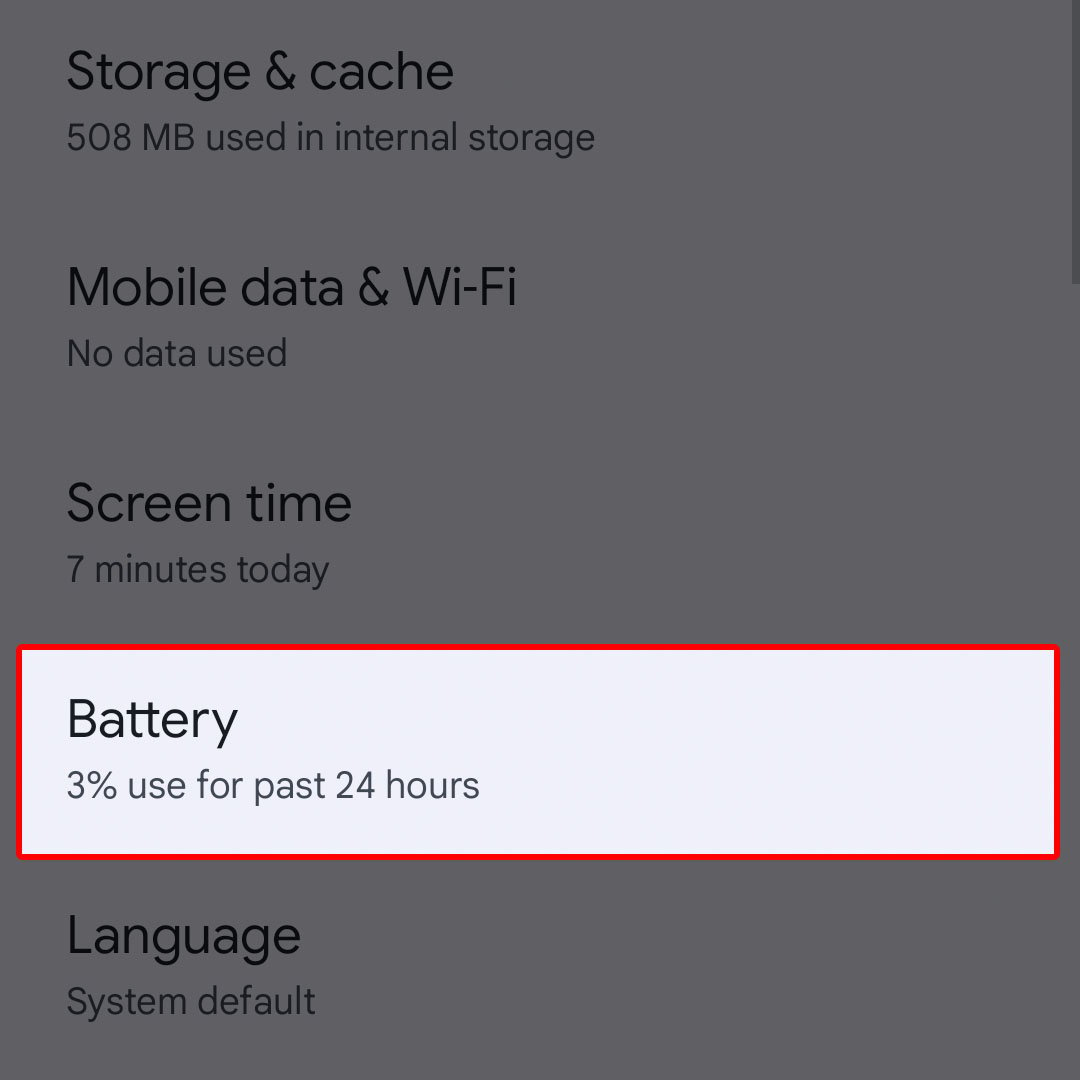 restrict app battery usage pixel7 4