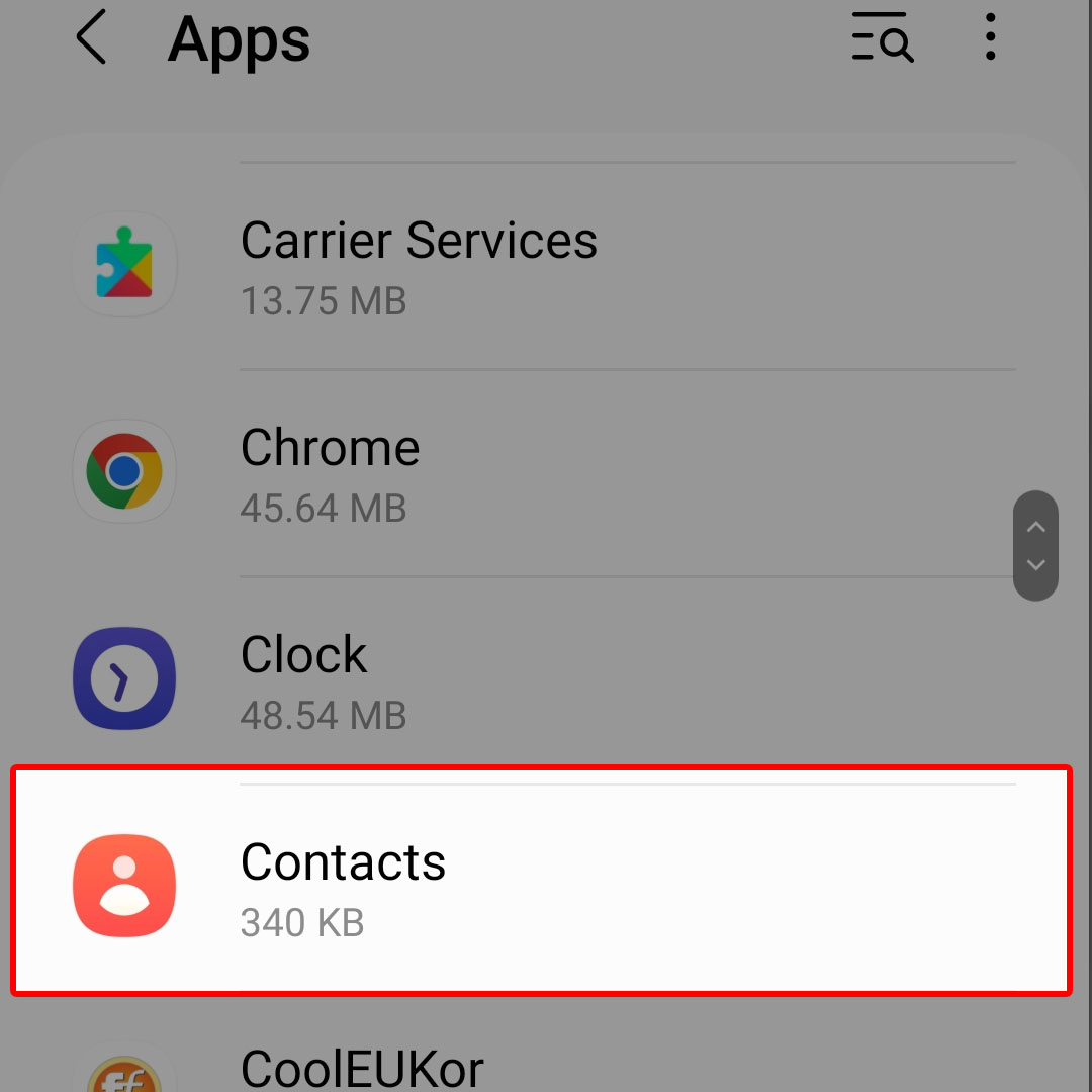 show frequently contacted number galaxy zflip43