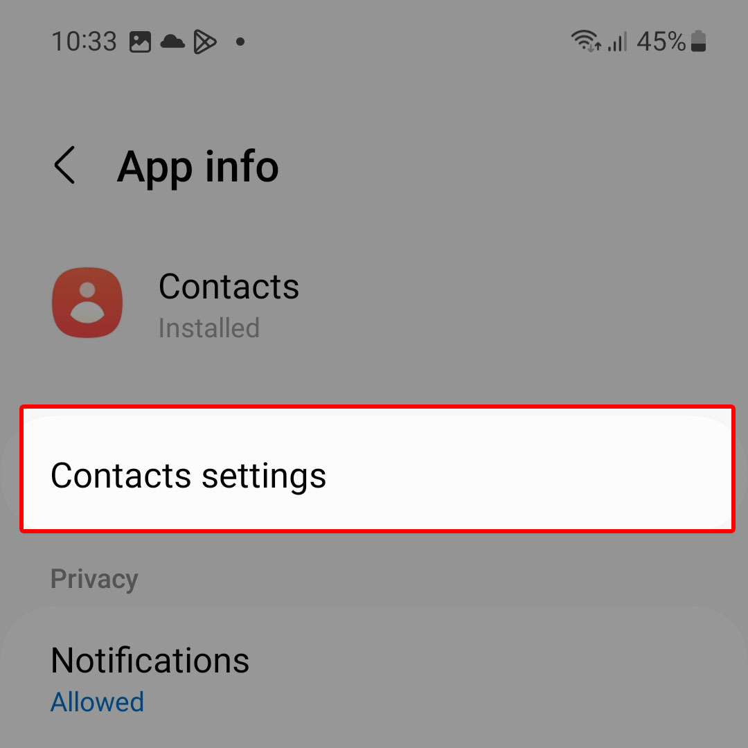 show frequently contacted number galaxy zflip44