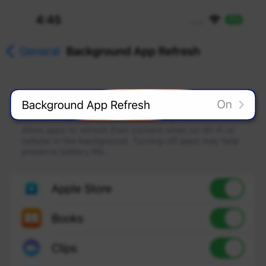 turn off background app refresh iphone 14 pro 5