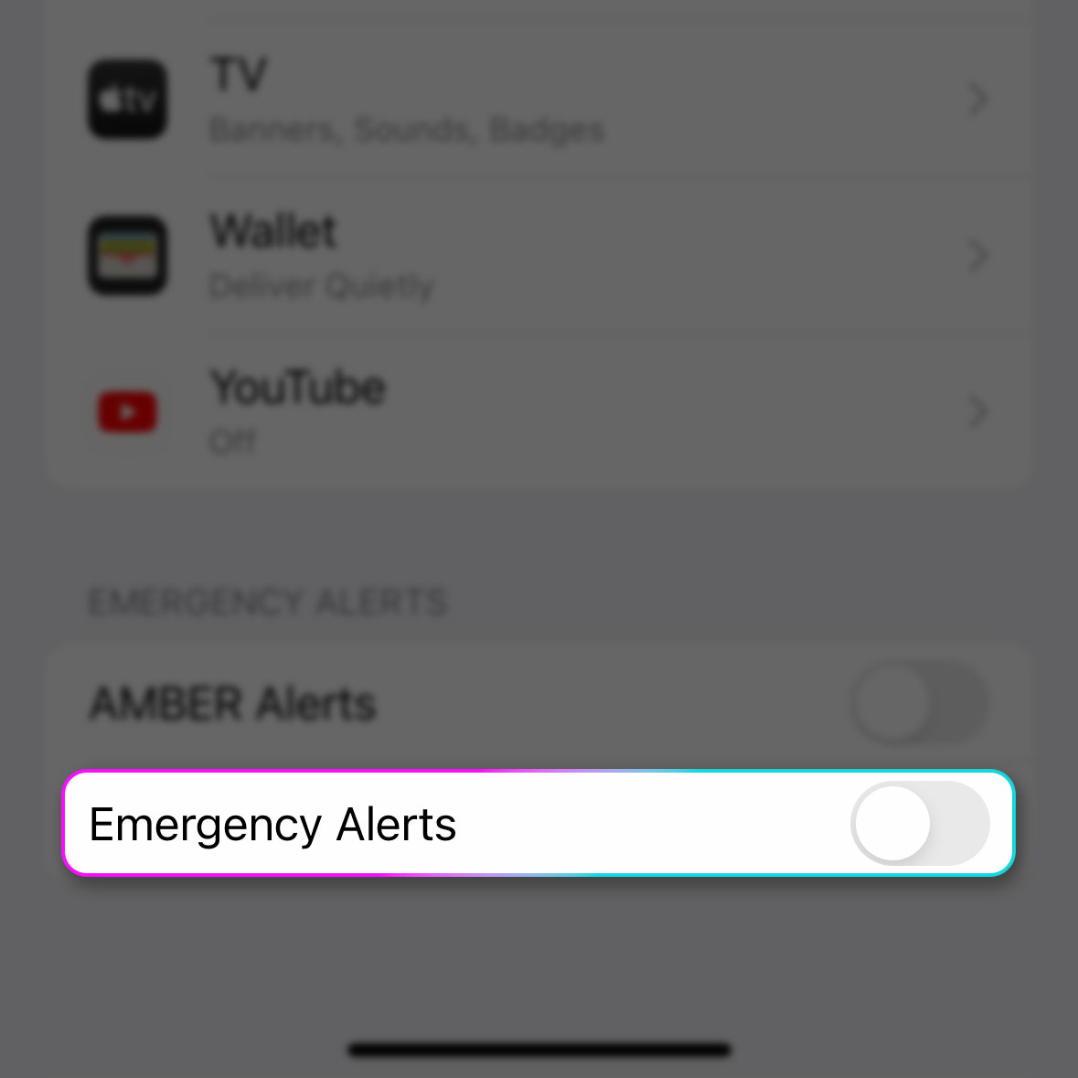 turn off emergency alerts iphone 14 pro 5