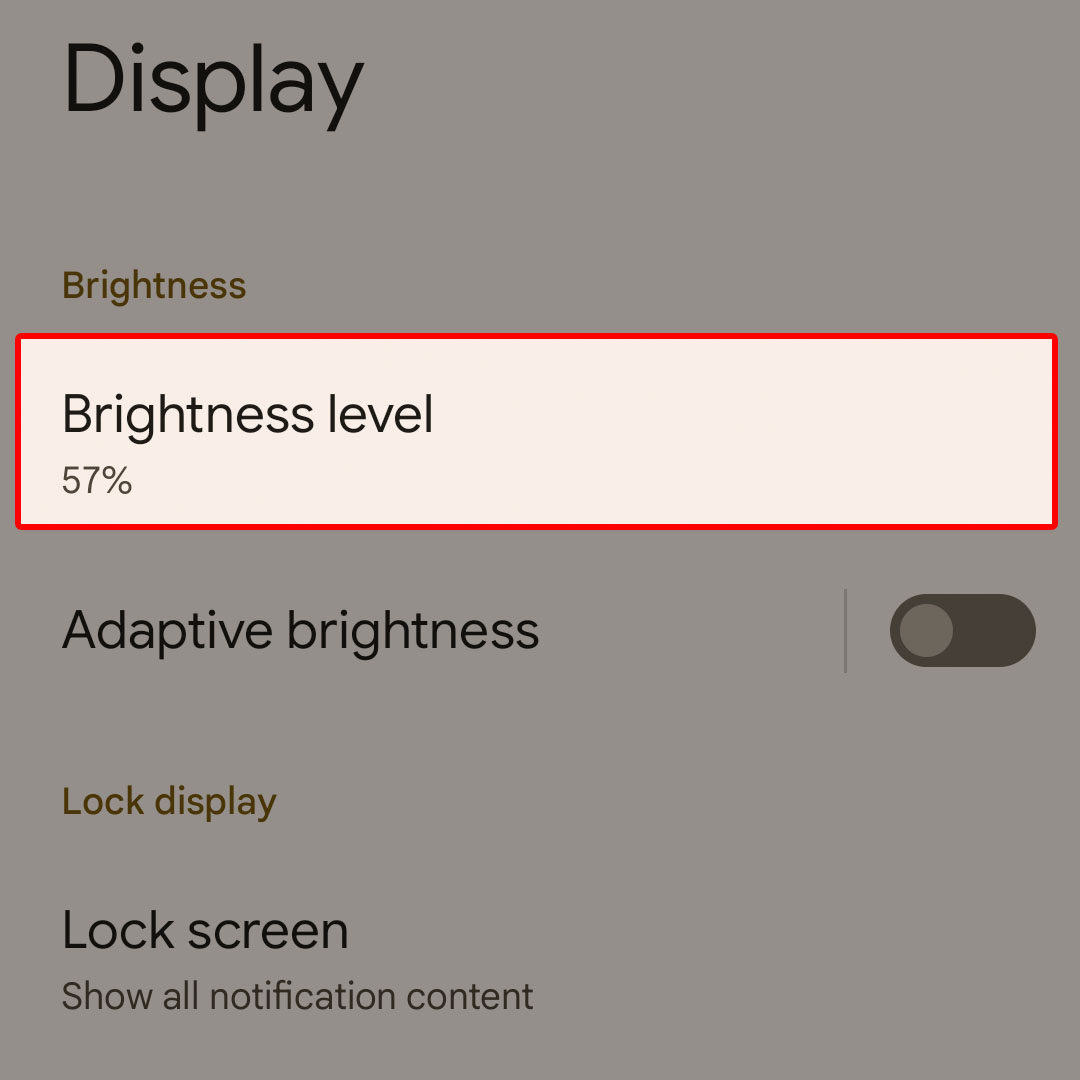 adjust screen brightness pixel7 3