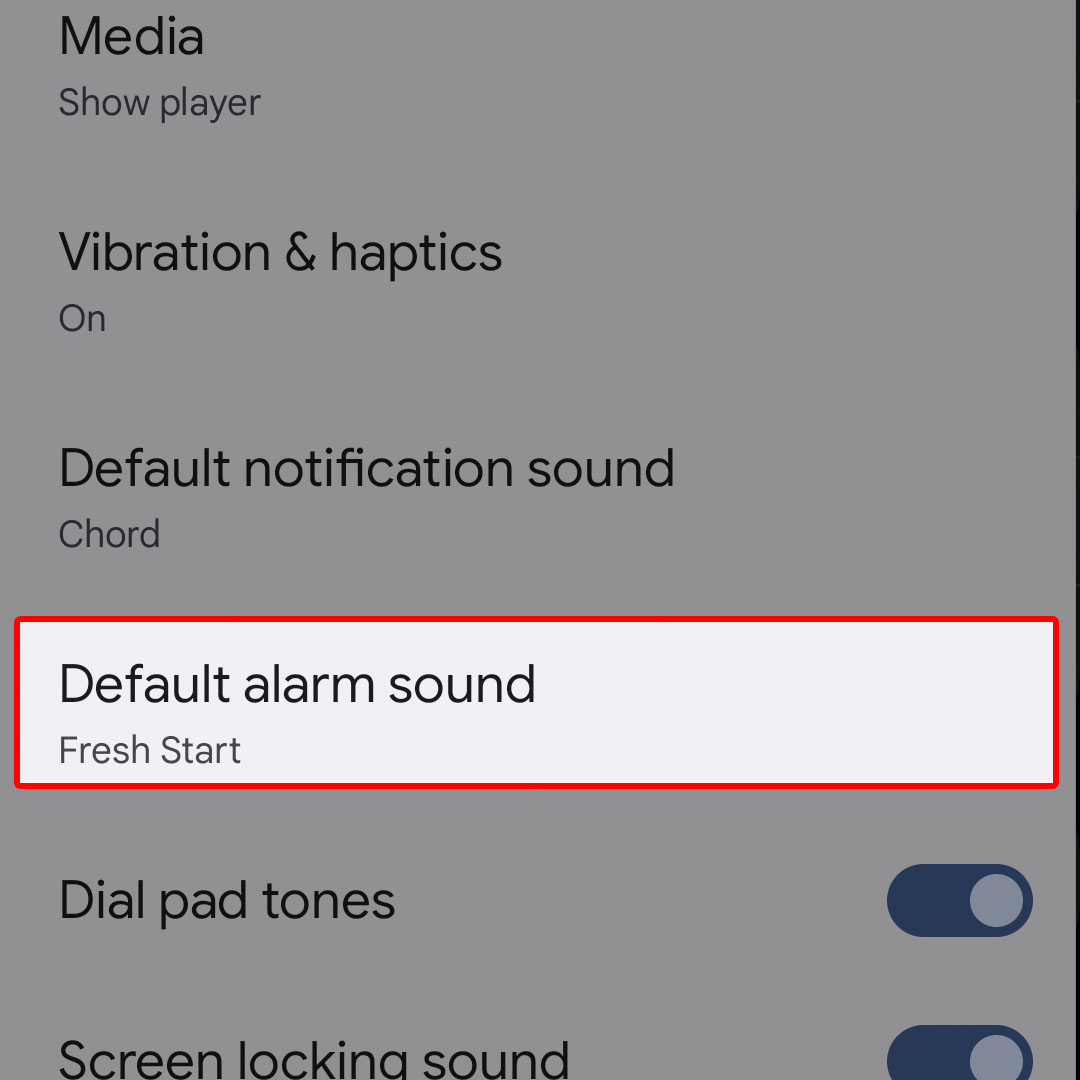 change pixel7 default alarm sound3