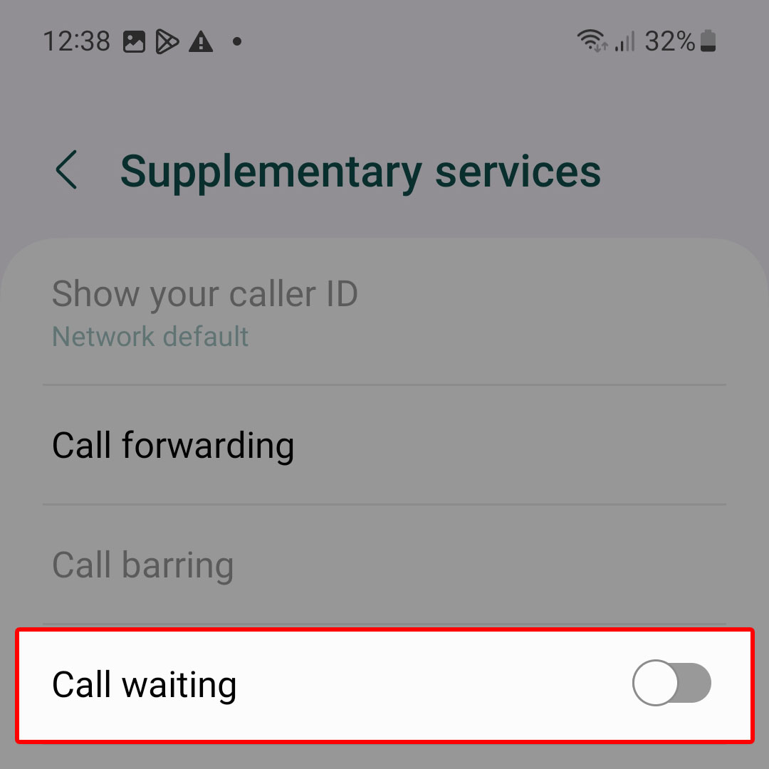 enable galaxy zflip4 call waiting5