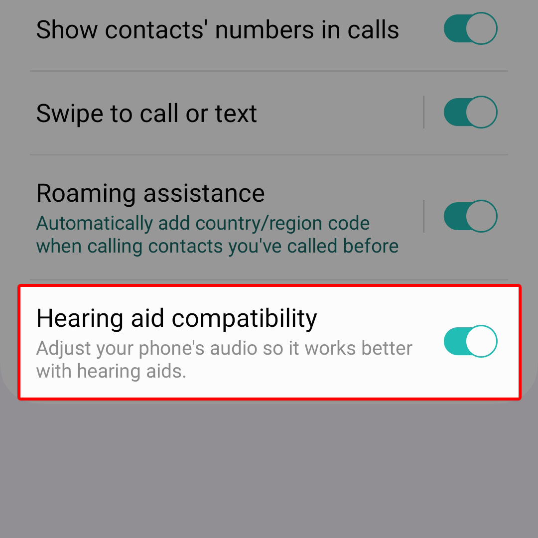 enable galaxy zflip4 hearing aid compatibility5