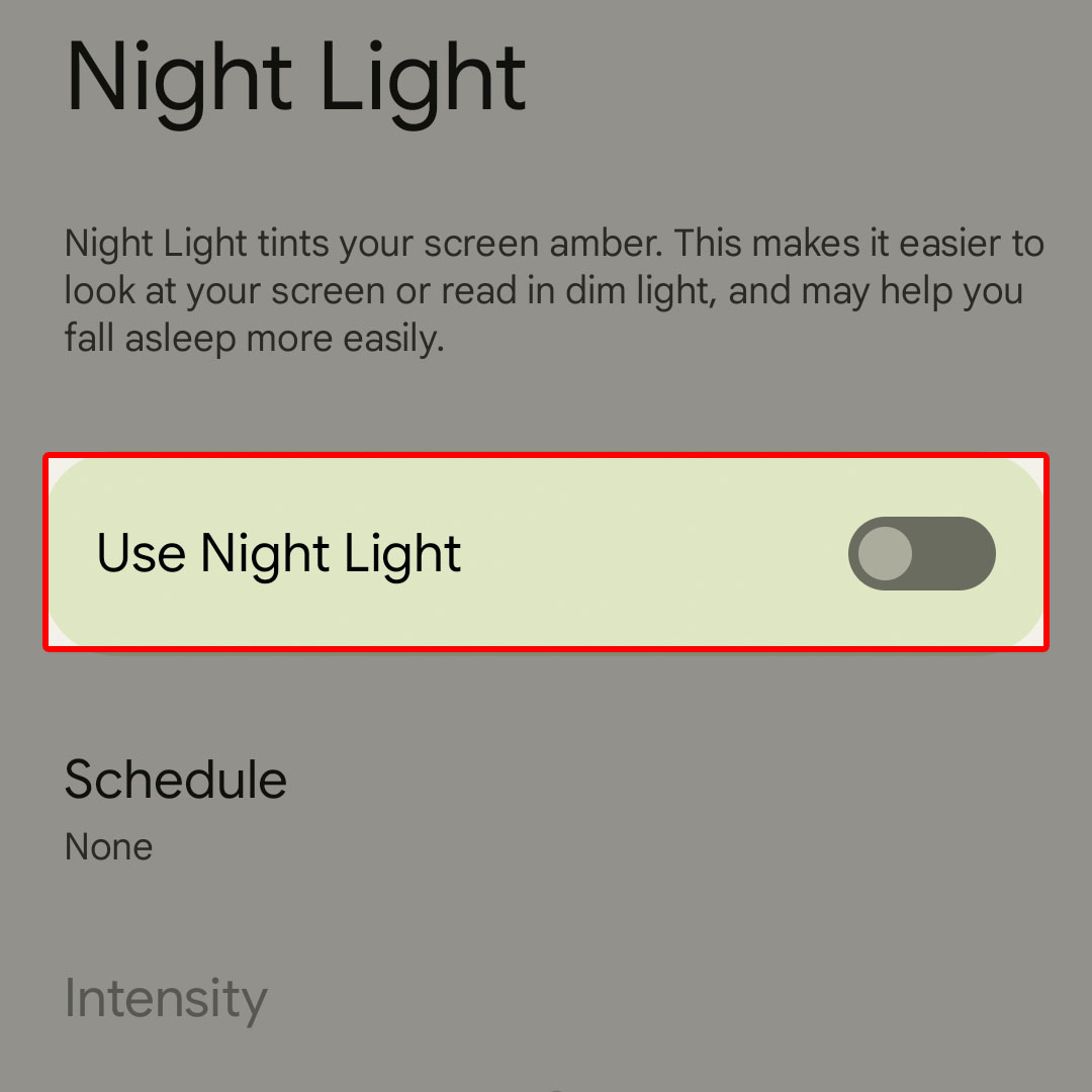 enable google pixel7 night light4