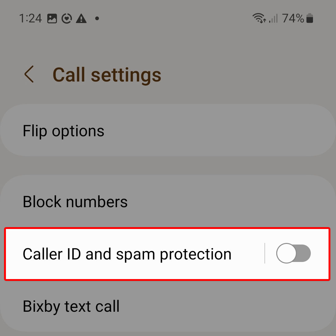 galaxy zflip4 caller ID spam protection4
