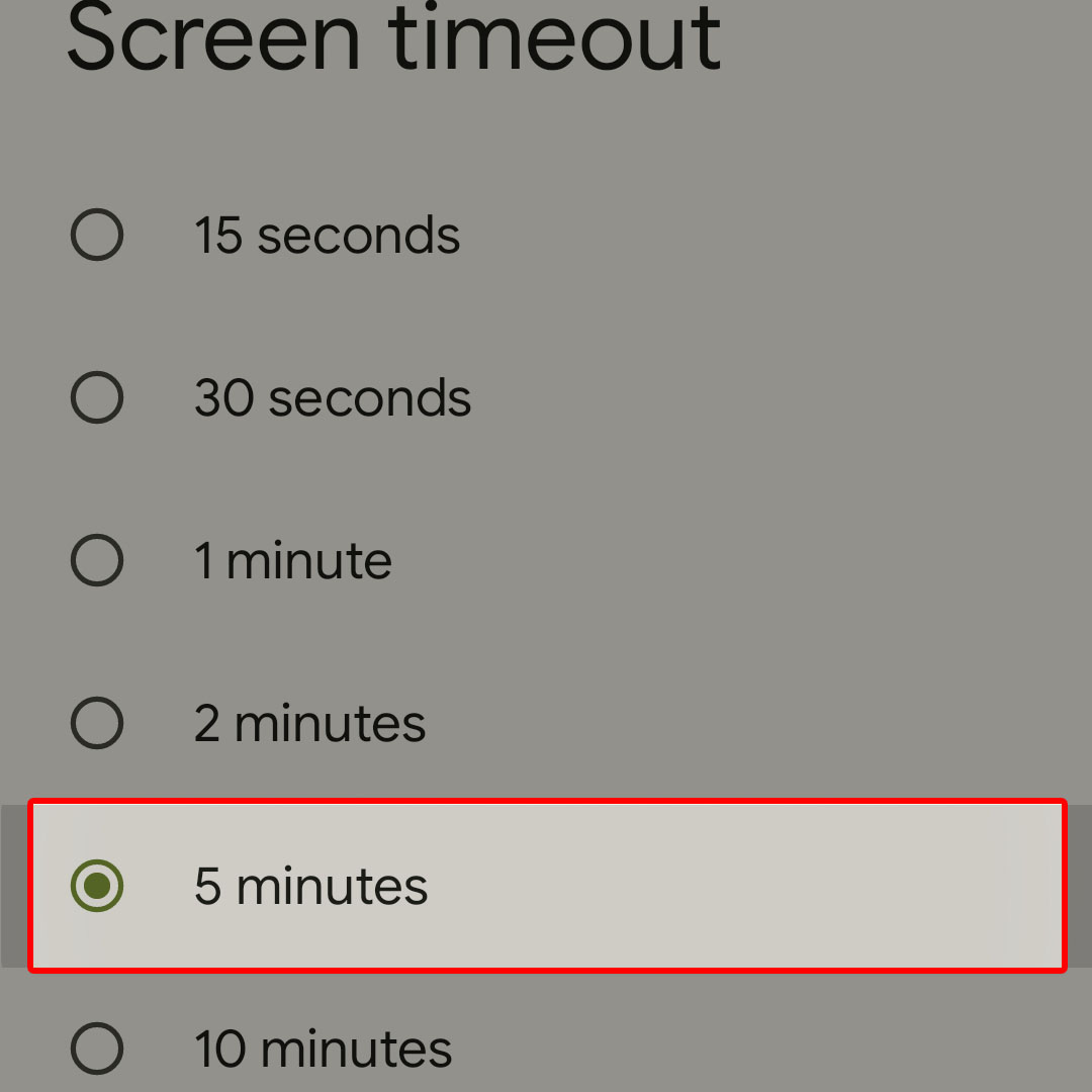 pixel7 screen timeout settings4