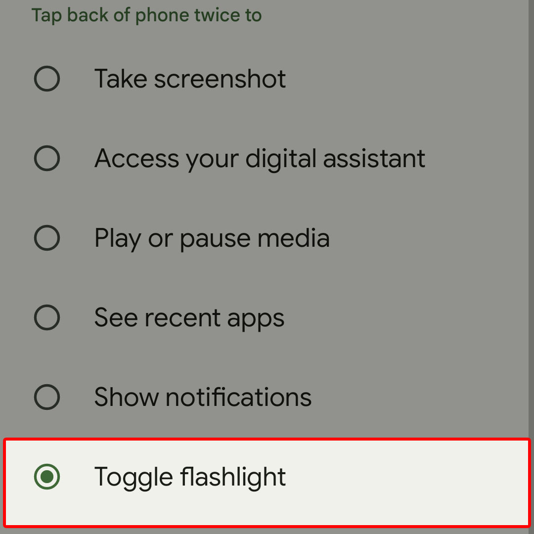 turn on google pixel7 flashlight1
