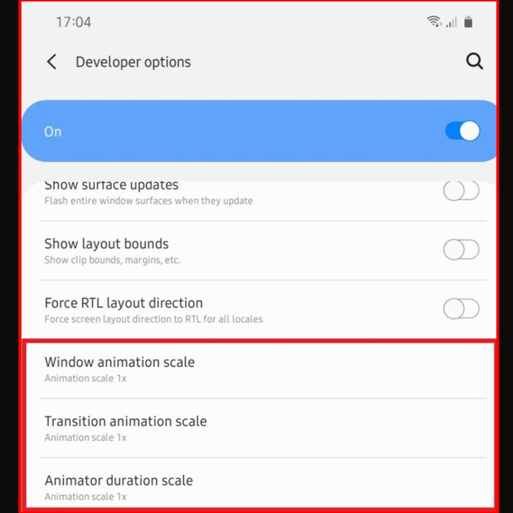 fix google pixel running slow disable animations