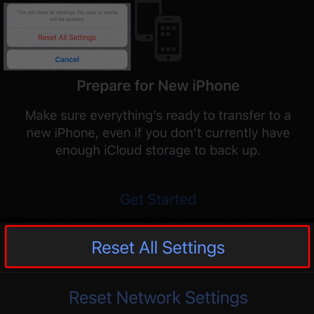 fix iphone camera blurry reset all settings
