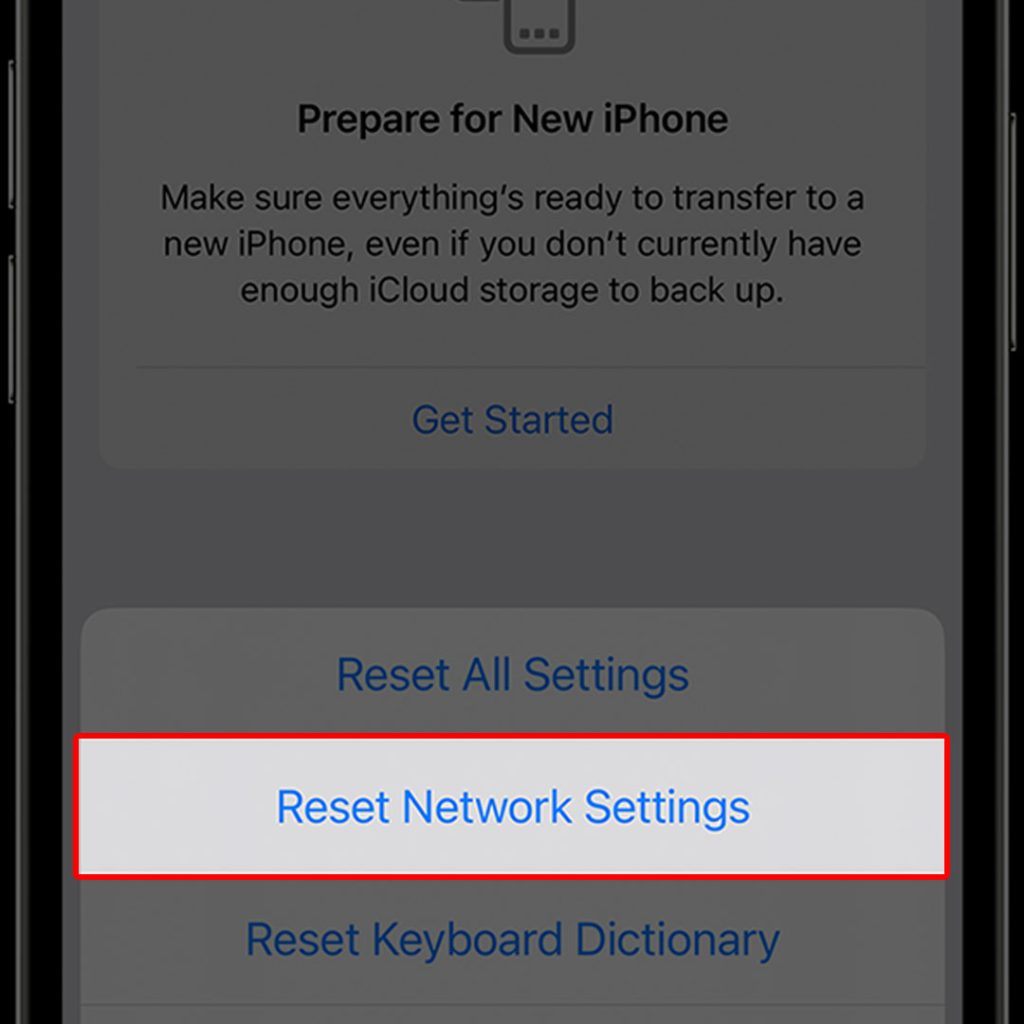fix iphone signal problems reset network settings