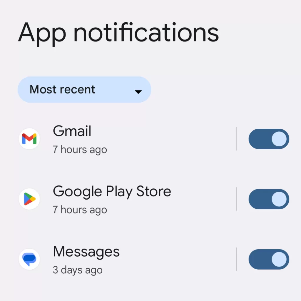 google pixel app notifications