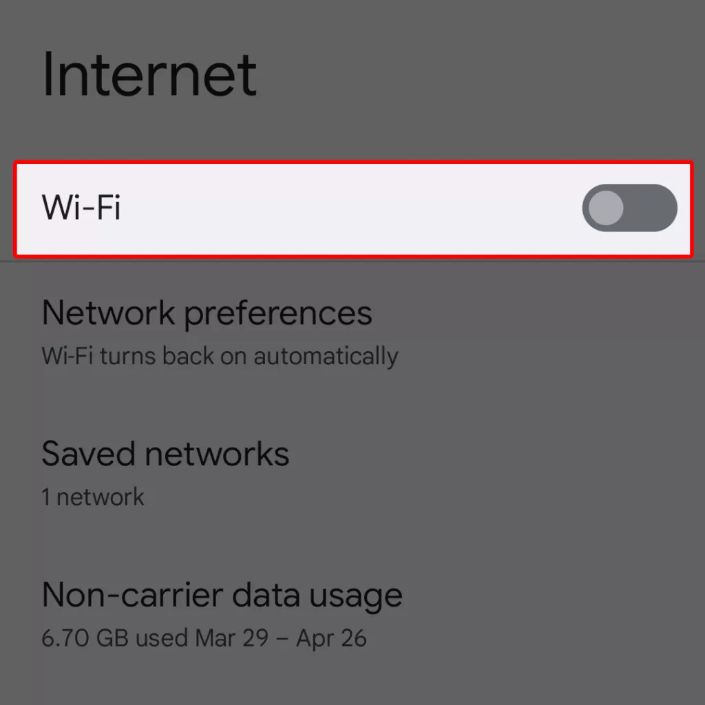 manually disconnect from wifi google pixel wifi