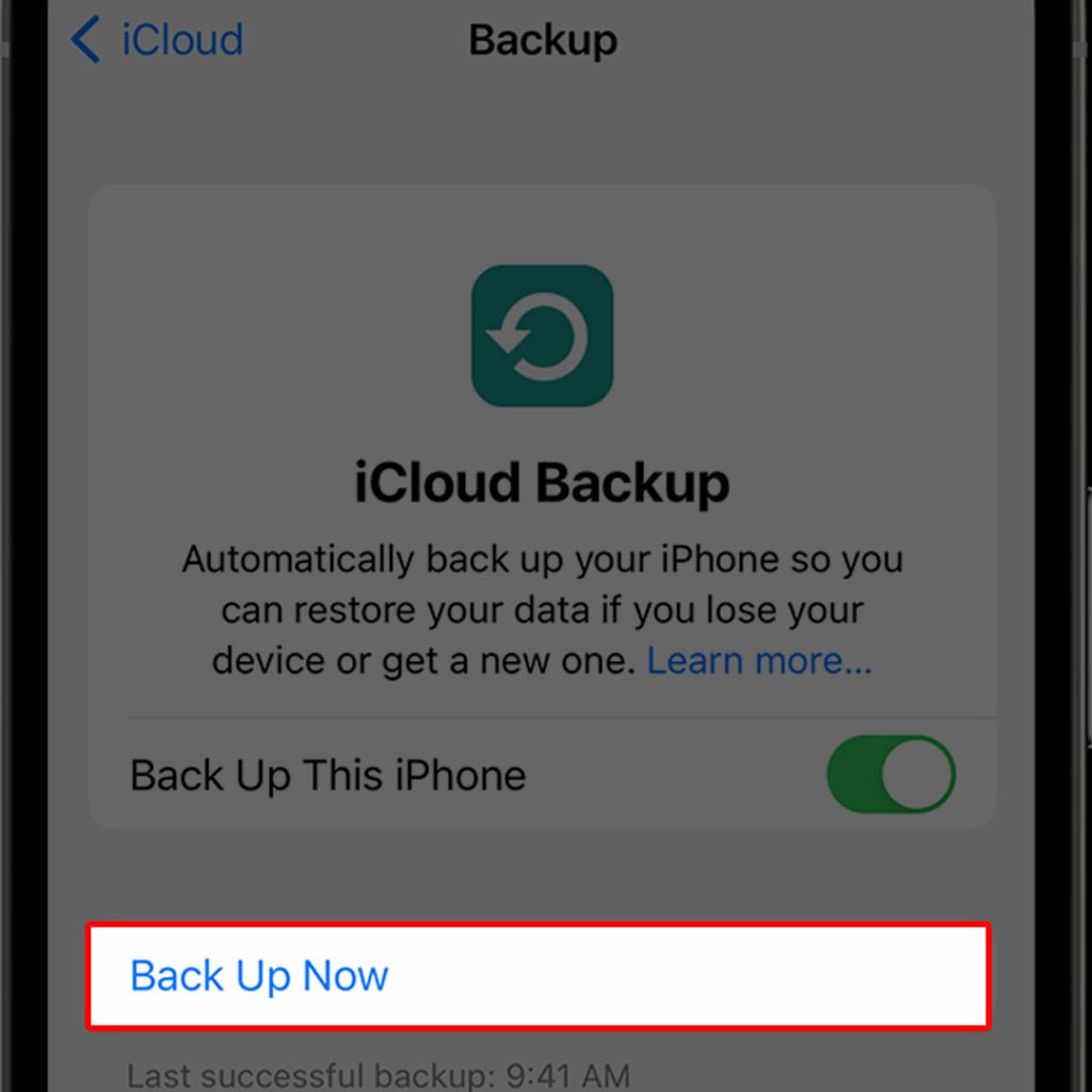 master reset iphone icloud backup