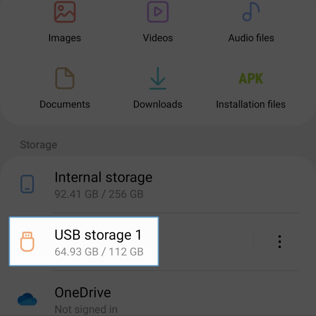 samsung galaxy my files icon images directory select storage