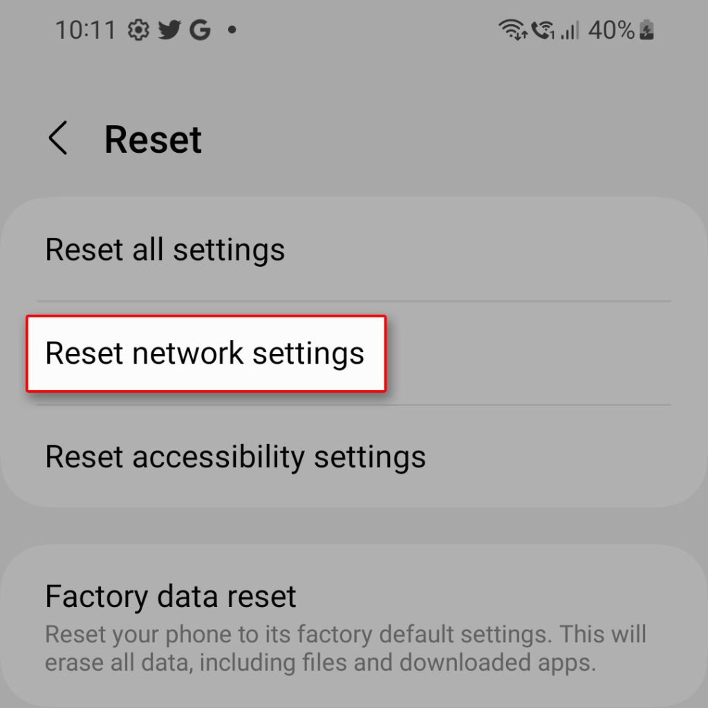 How To Fix Signal Problems On A Samsung Galaxy 5 samsung galaxy reset network settings