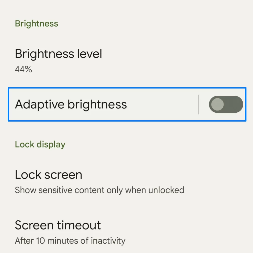 Google Pixel Screen Flickering Due to Adaptive Brightness Settings 1 google pixel adaptive brightness