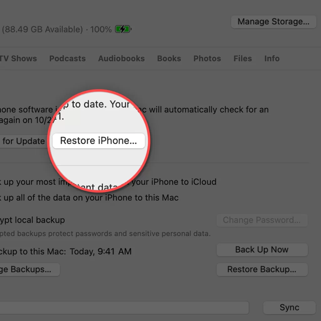 iphone screen unlocks wakes up very slow itunes restore