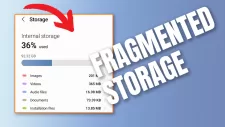 samsung galaxy fragmented storage