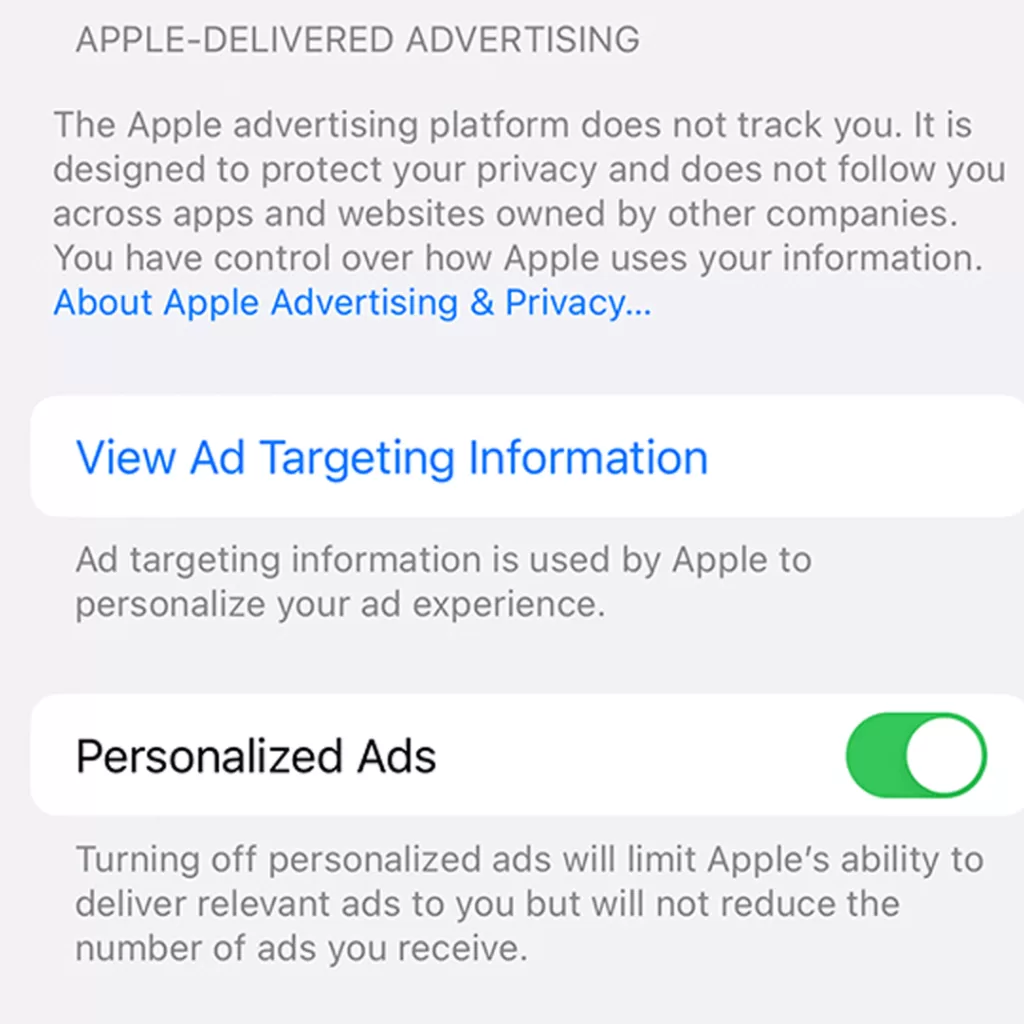prevent iphone app tracking privacy 3