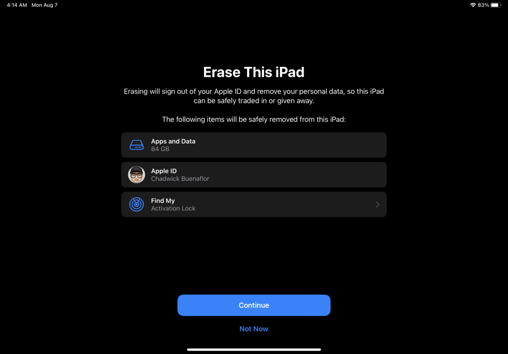 Restoring Your iPad
