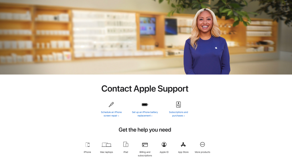 Contacting Apple Support