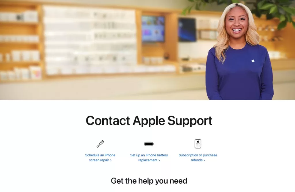 Contact Apple Support