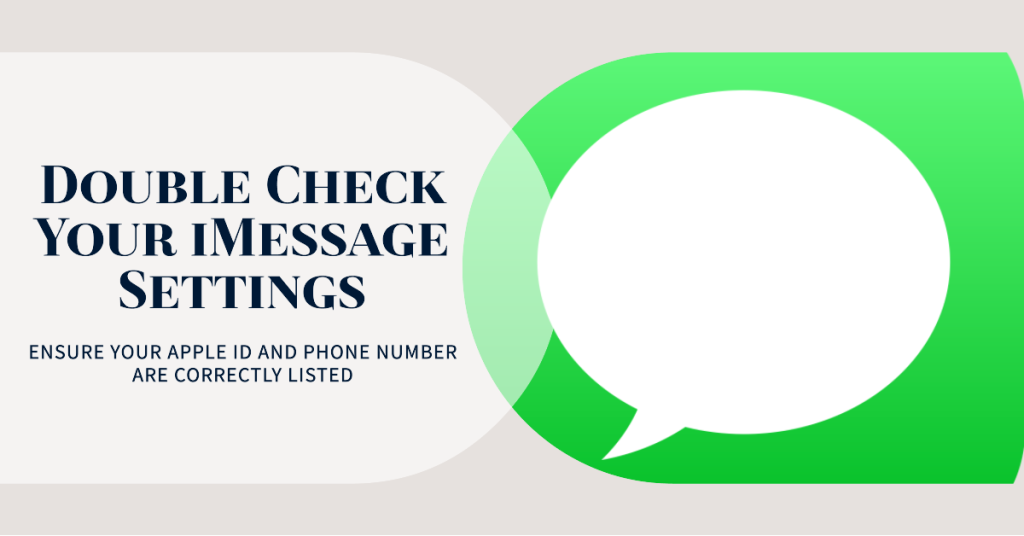 Verify iMessage Settings