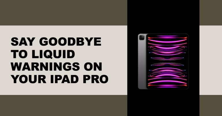How to Fix iPad Pro Showing Liquid Detected Warning Message