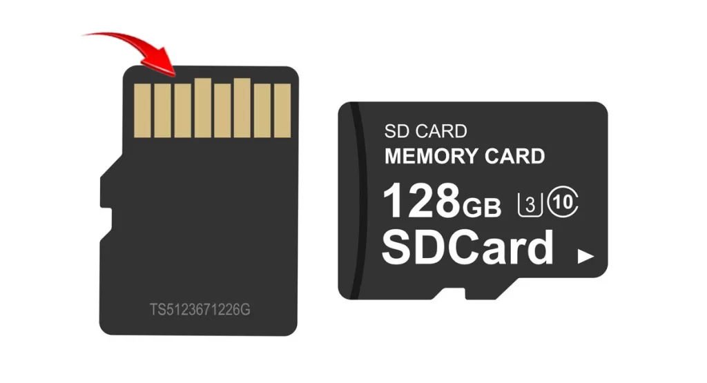 SD card physical connector pins