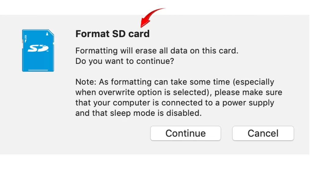 format SD card