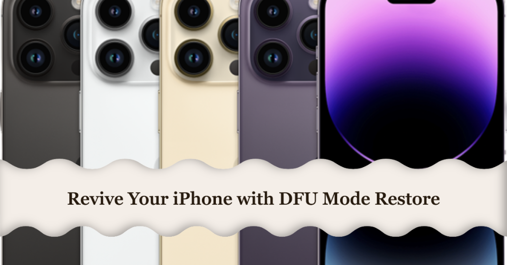 DFU mode restore to fix iPhone that keeps turning off and on