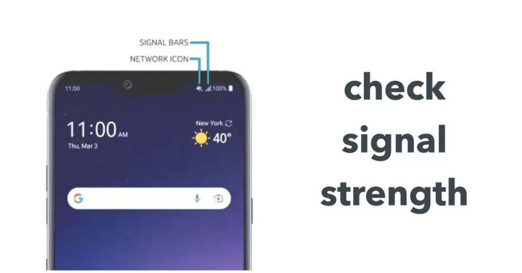 check signal strength lg smartphone