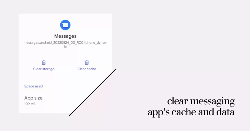 clear messaging app cache and data samsung galaxy phone