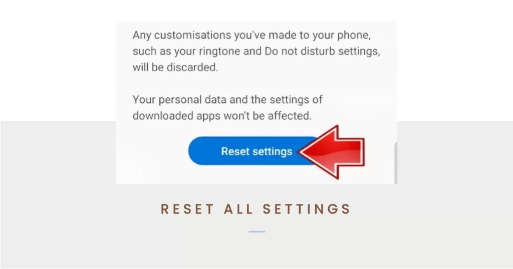 reset all settings galaxy a50