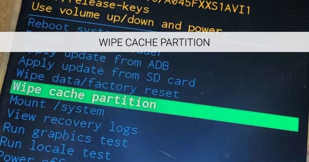wipe cache partition galaxy a50