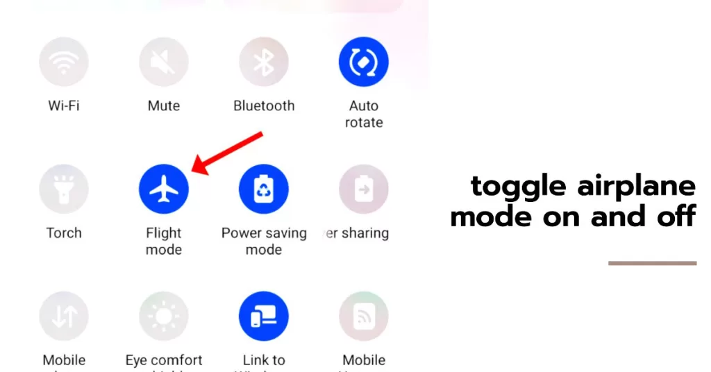 toggle airplane mode on and off Galaxy A53
