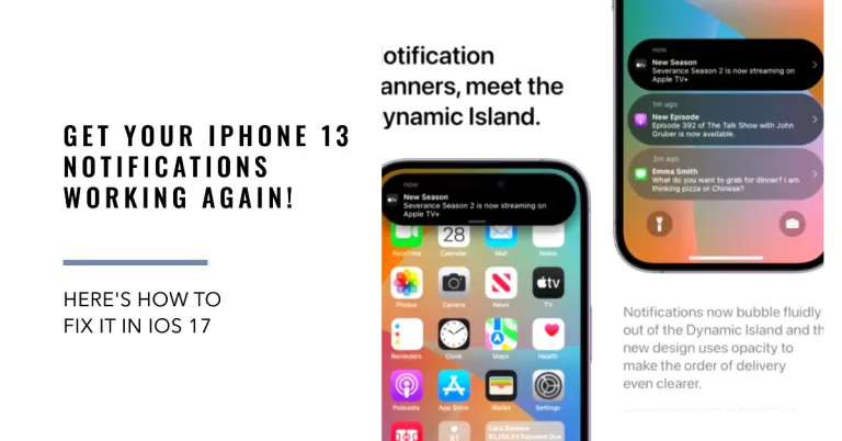 Fix iPhone 13 notifications not working in iOS 17