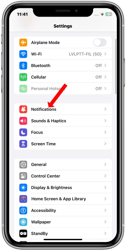 iPhone 13 notifications settings