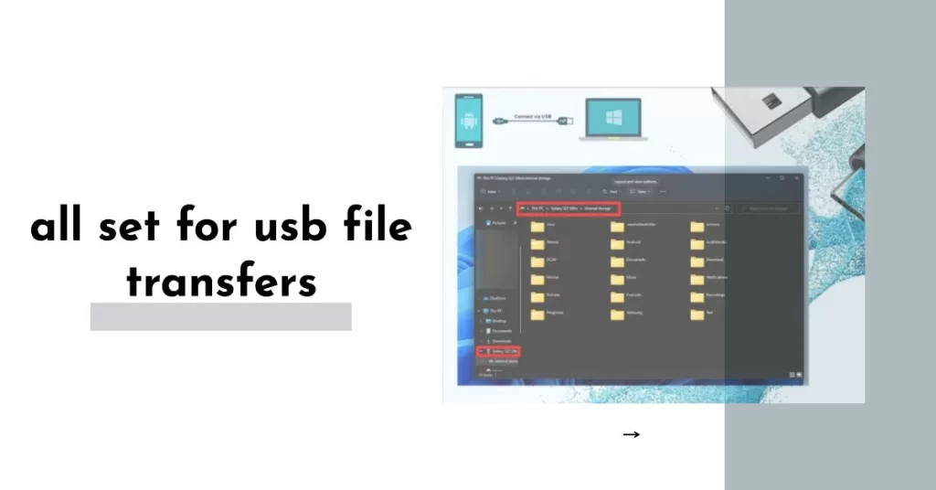 USB file transfer enabled