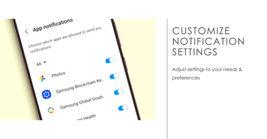 Customize Notification Settings on Samsung Galaxy phone